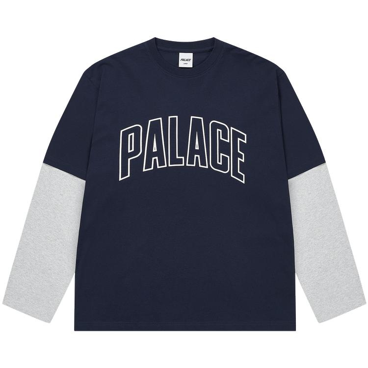 

Palace Удивительно Лонгсливы унисекс темно-синий/меланжевый серый Синий P29ES067