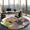 Huntrix (171) Round Office Rug Decorative Floor Rug for Office Bedroom Living Room and Home Space