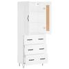 Maison Exclusive - Buffet haut Blanc 69,5x34x180 cm Bois d'ingénierie
