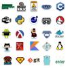 50 Pieces of Programmer Development Graffiti Stickers - Waterproof Stickers for Laptop, Skateboard, Luggage, Trolley