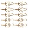 Bronze Sewing Hooks Eyes Durable Metal Fur Coat Hook Fasteners Covered Hook Eye Closures  For Coats