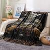 1PC Structural composition Print FlAannel Blanket, High quality Comfortable for All Seasons, Home Decor, Warmth and Comfort