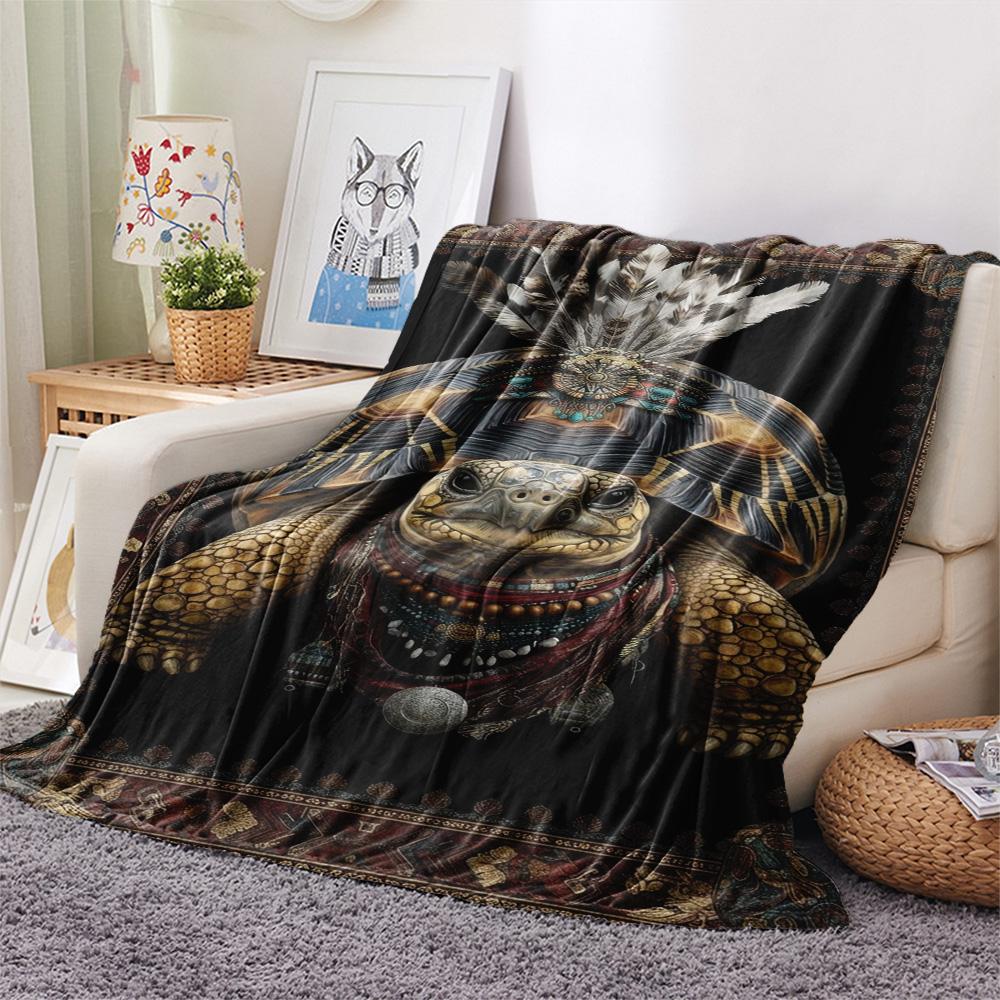 1PC Structural composition Print FlAannel Blanket, High quality Comfortable for All Seasons, Home Decor, Warmth and Comfort