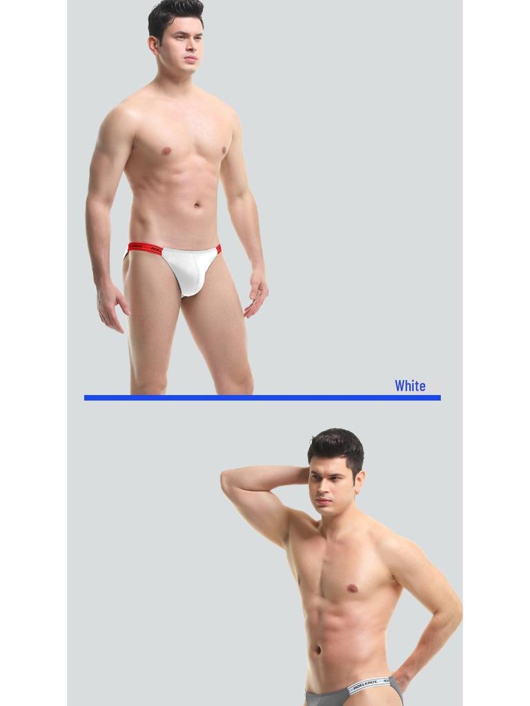 Men's Low Waist Ice Silk Thong: Elastic, Sexy, High Cut, Comfortable Sports Underwear
