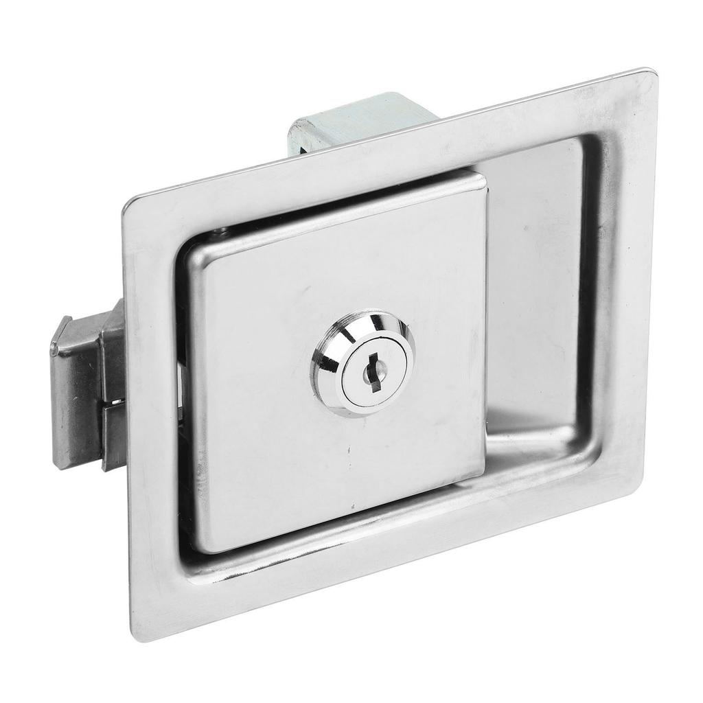 Toolbox Latch Stainless Steel Flush Mount Tool Box Latch Paddle Lock with 2 Keys for RVs Trucks