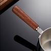 ZISIZ Edelstahl Milchtopf mit Sapele Holzgriff