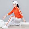 Spring/Autumn Casual Sportswear Set, Women's Spring and Autumn New Trendy Youthful Stand-collar Sweatshirt and Pants Two-piece Set