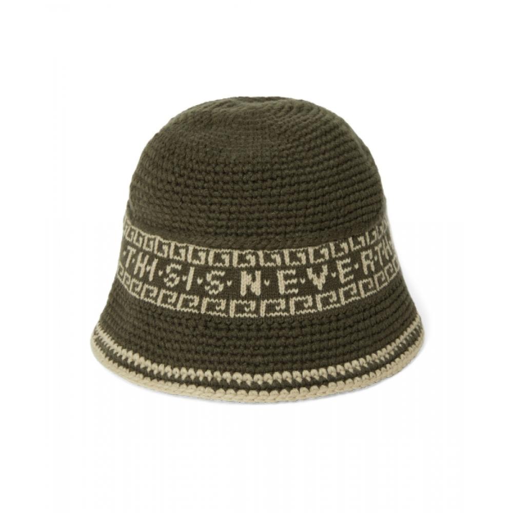 

ThisisnevertHat Crochet Bucket Hat Olive F