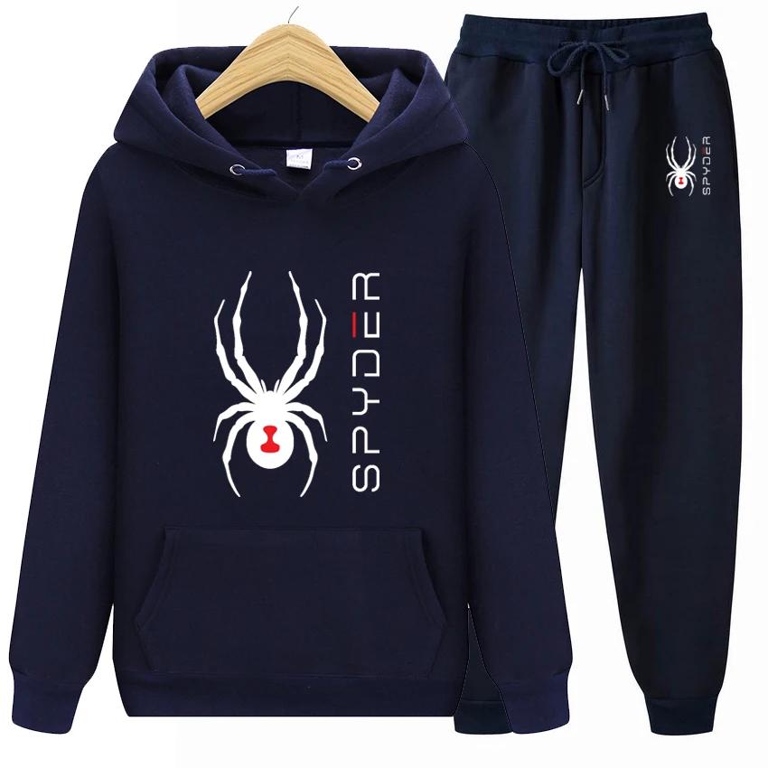 Korean Men's Hoodie Tracksuit Set 2PC Autumn Winter Men Hooded Sweatshirt +Pants Suit Male Casual Outfits Joggers Sets