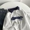 American Vintage Letter Embroidered Loose Fit Pullover Hoodie For Casual Women