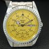 REFURBISHED SEIKO 5 AUTOMATIC 6309A JAPAN MENS VINTAGE YELLOW WATCH a442913-1