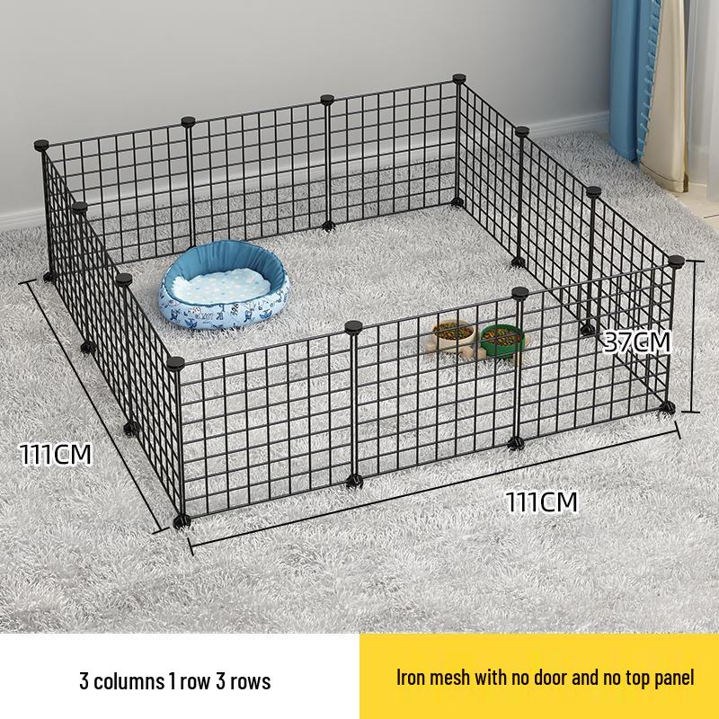Indoor Pet Fence: Dog and Cat Barrier Gate with Iron Mesh for Anti-Escape and Isolation
