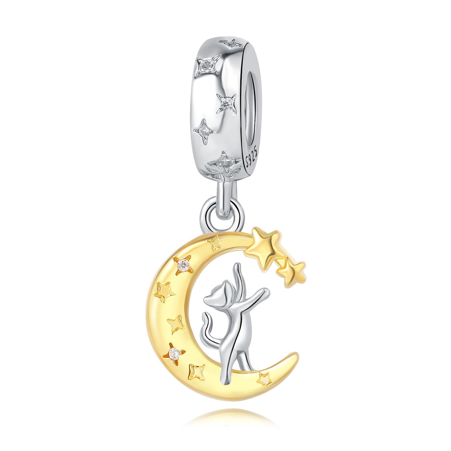 Bead Components Copper Metal Charm Bead Components Authentic Original Cat Star Moon Sun Pendant Bead Component Bead Components Compatible With