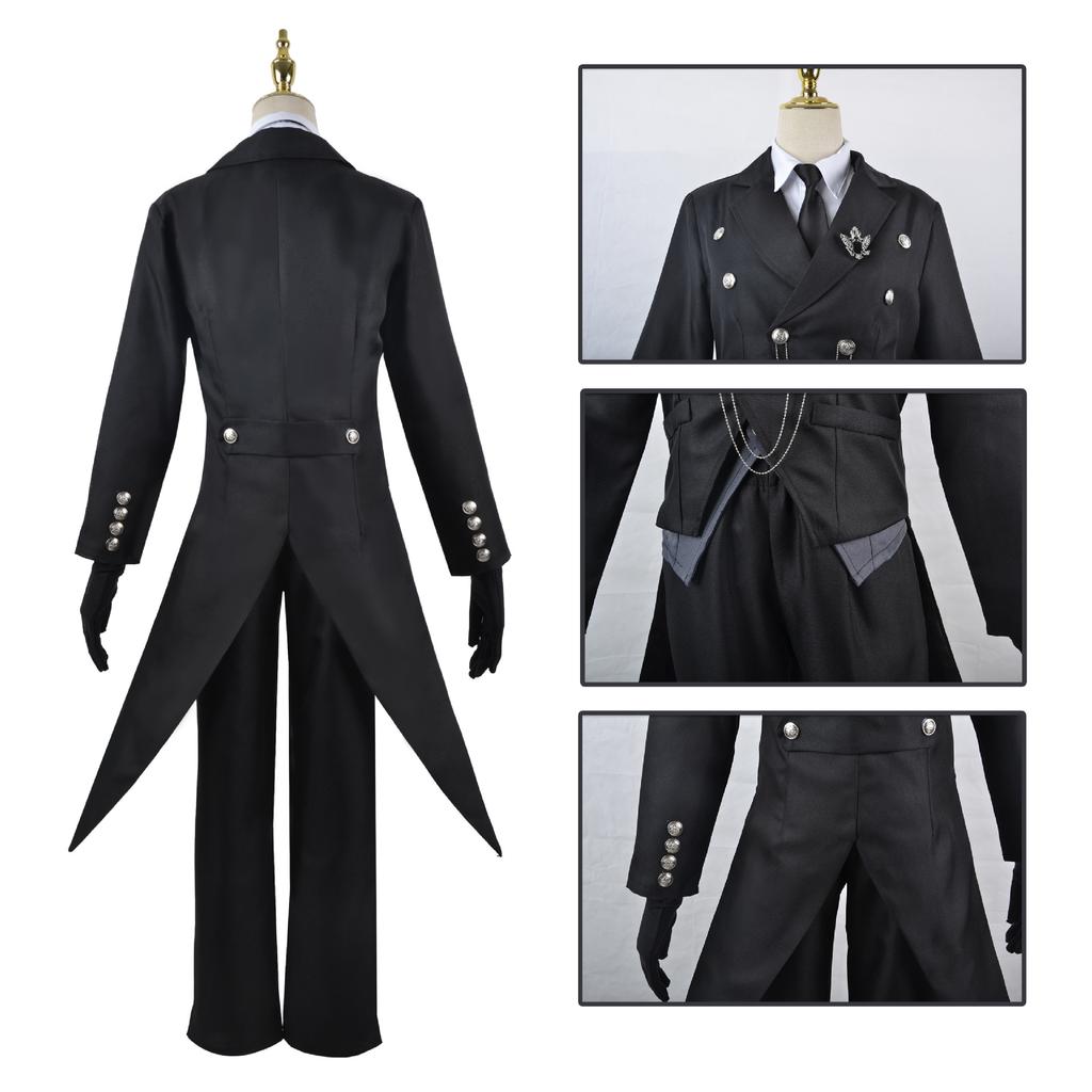 Anime Black Butler Sebastian·Michaelis Cosplay Costume Uniform Halloween Carnival Party Christmas Play Role Clothes Clothing