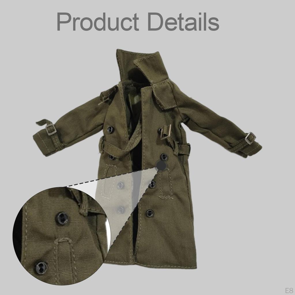 1/ Figure Cappotto da Trincea 6 pollici Abbigliamento Maschile Femminile Abbigliamento in Miniatura Vestire Bambola Mobile