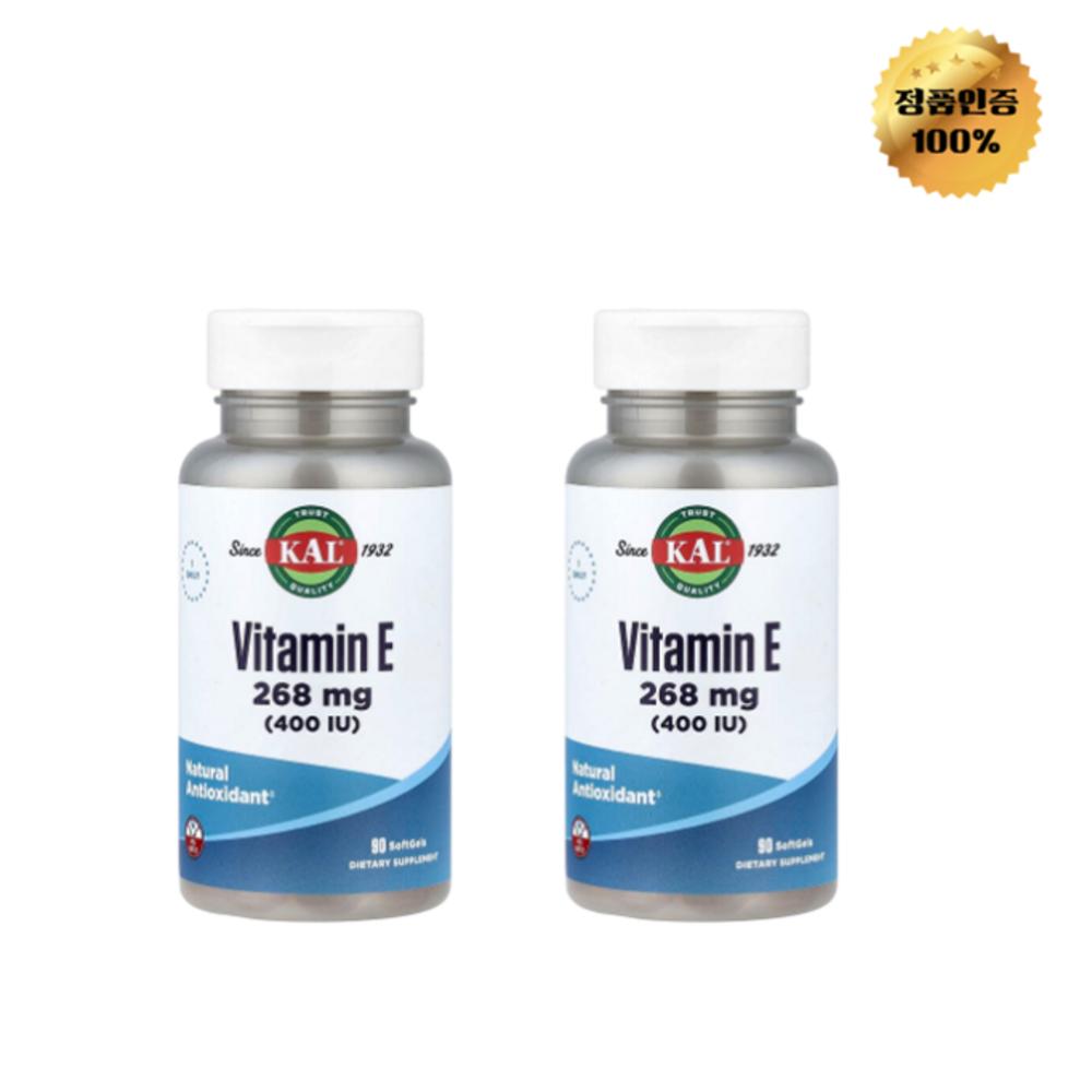 KAL Vitamin E 400IU Softgels 90 Tablets 2 pcs