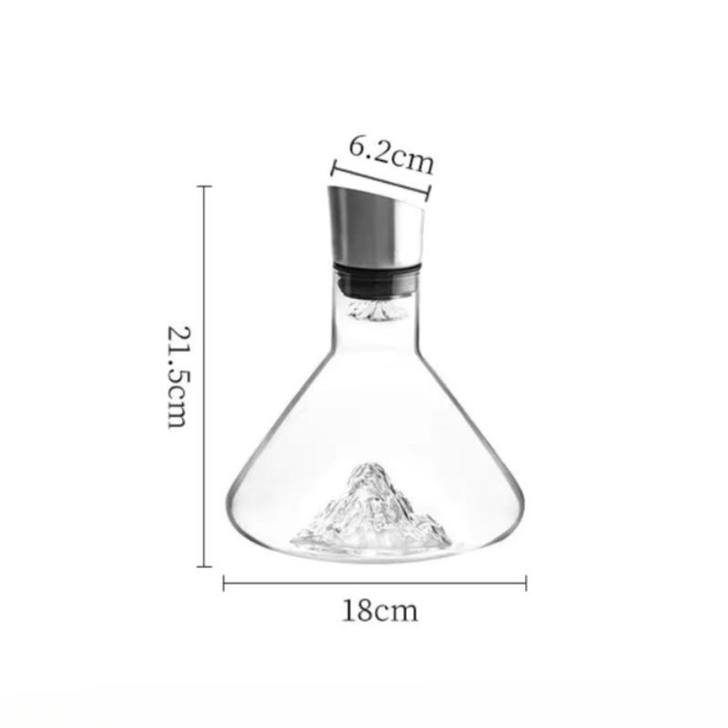 1.5L Waterfall Decanter Household Crystal Glass European Style Light Luxury Transparent Glass Mountain Vision Red Wine Decanter