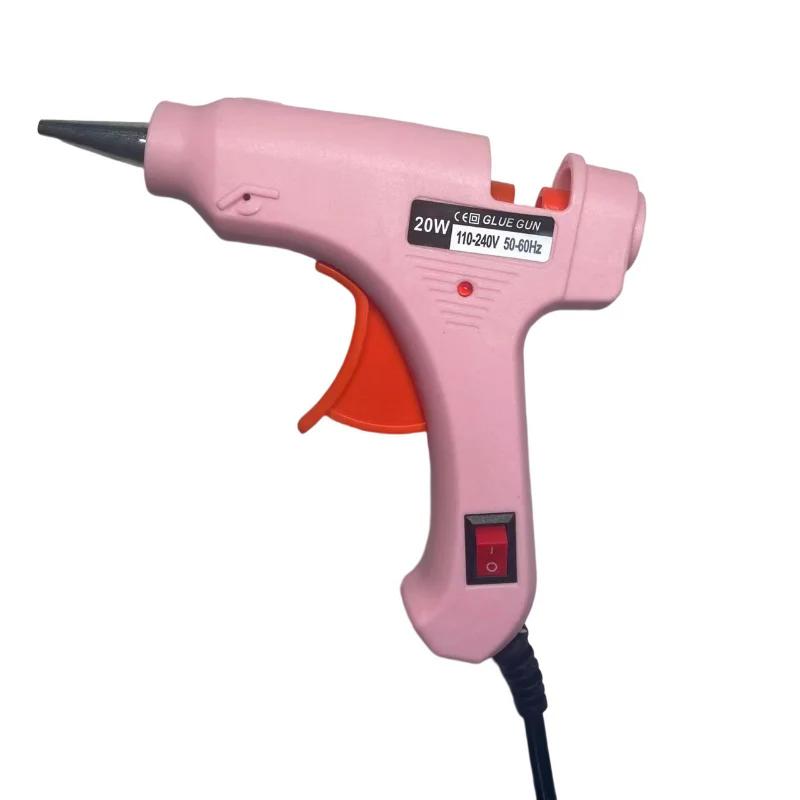 20W Hot Melt Glue Gun with 7mm Glue Sticks Mini Household Heat Temperature Thermo Tool Industrial Repair Tools Gun