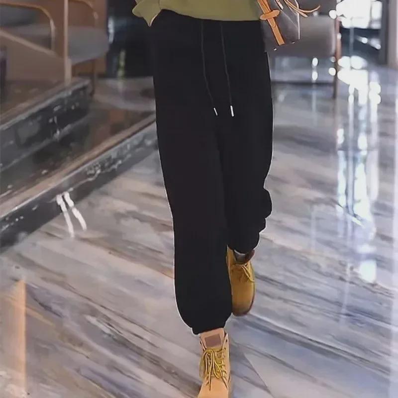 Calças Harem Femininas de Inverno Espessas de Veludo Cotele com Veludo de Algodão Europeu