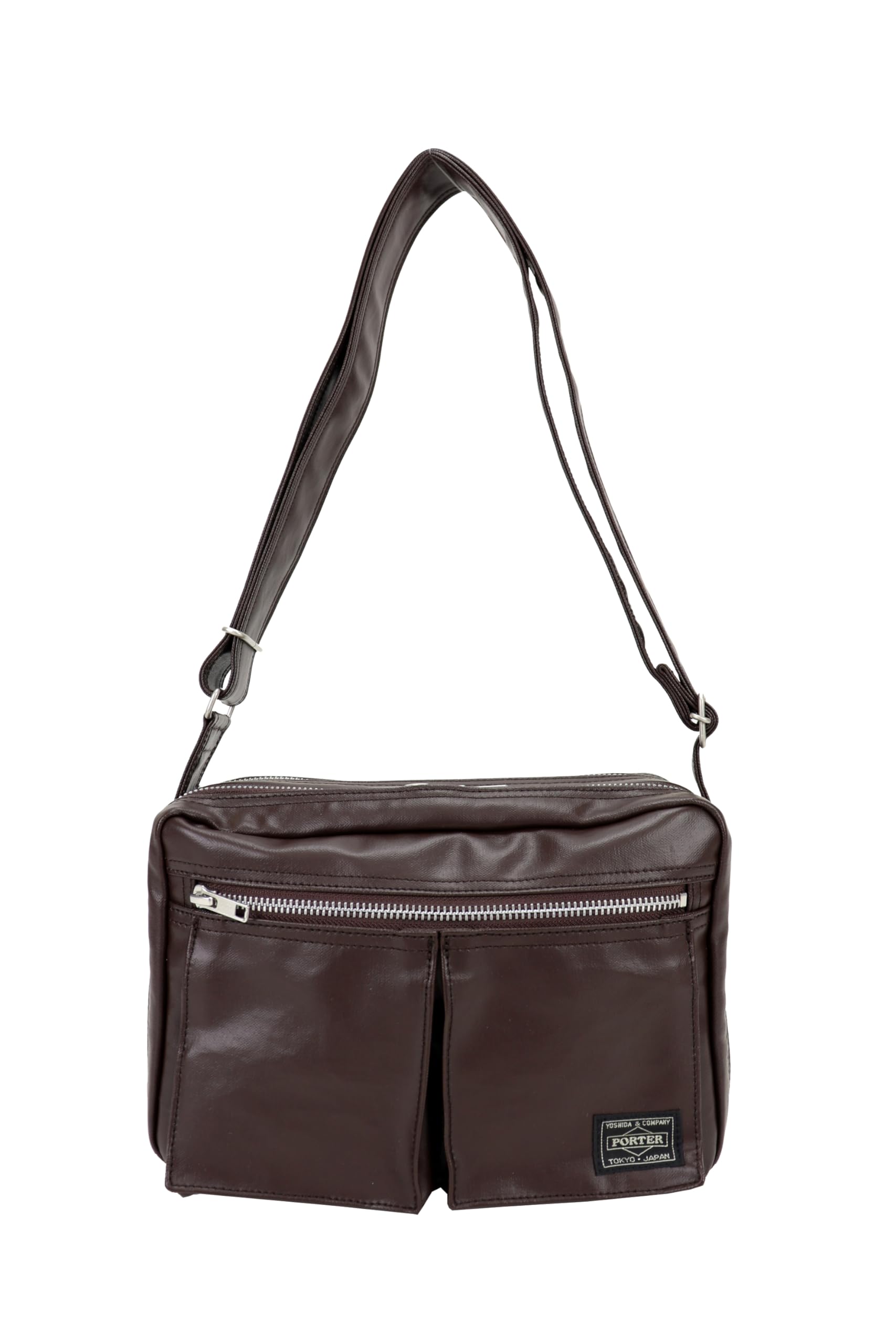 

[Porter] Freestyle Shoulder Bag A5 size for men and women (high-density canvas (urethane coating), Brown)
