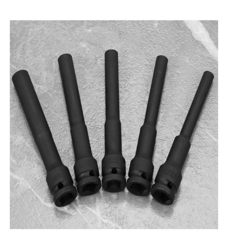 2In1 8-12Mm Long Impact Hex Socket Set Wrench Hex Socket With Variation 1/2"Drive Carbon Black Steel