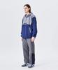 Mozmoz Color-Block Functional Half-Zip Hoodie Navy