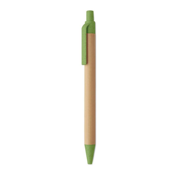 MidOcean Itea Colour Push Button Bamboo & Wheat Straw Ballpoint Pen
