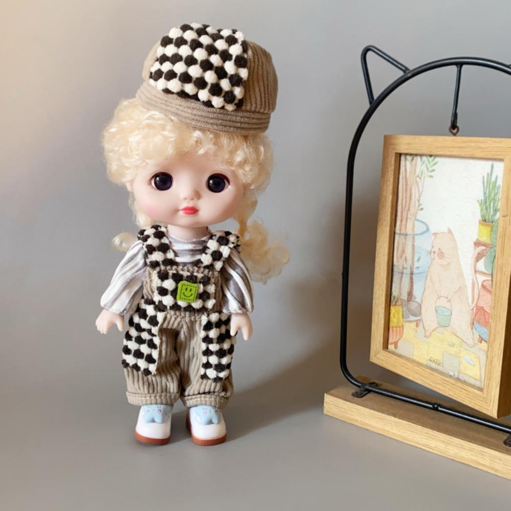 1/6 BJD 23cm Doll 1/6 BJD Skirt DIY Doll'S Overall Sweet 30cm Doll Clothes  Cotton Doll