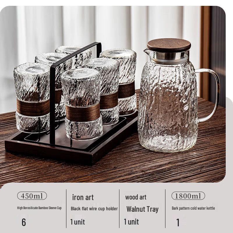 Embossed Heat-Resistant Glass Cup Set