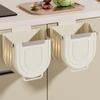 No Drill Hanging Foldable Trash Can Wall Mount Collapsible Bin For Kitchen Cabinet Door