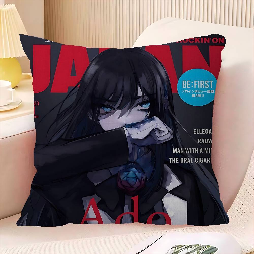 Ado Kyogen X Uta Anmie Pillow Cushion Cover Pillowcase Living Room Sofa Home Decor Customized