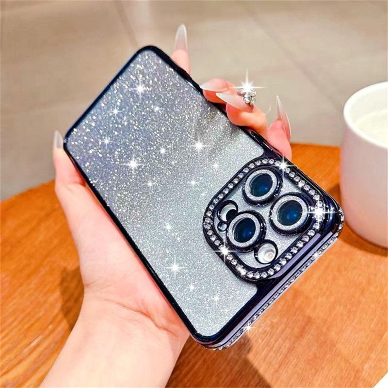 

Блестящий чехол с блестками для iPhone 16 15 Pro Max 14 Plus 13 12 Чехол Samsung Galaxy S25 Edge S23 Ultra S24 FE A56 A36 A26 A16 A55 A35 A25 A15 A54 A34 A14 iPhone 12 чёрный