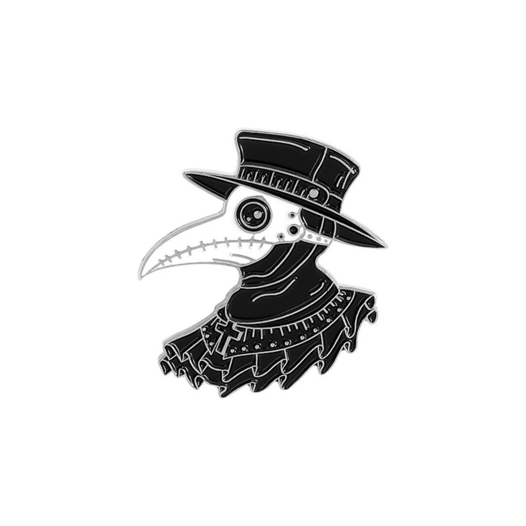 Cartoon Animal Brooch Buckle English Sentence Personality Letter Shape Paint Badge