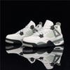 AJ4 Men's & Women's White Cement, Hot Lava, and University Blue Basketball Shoes
