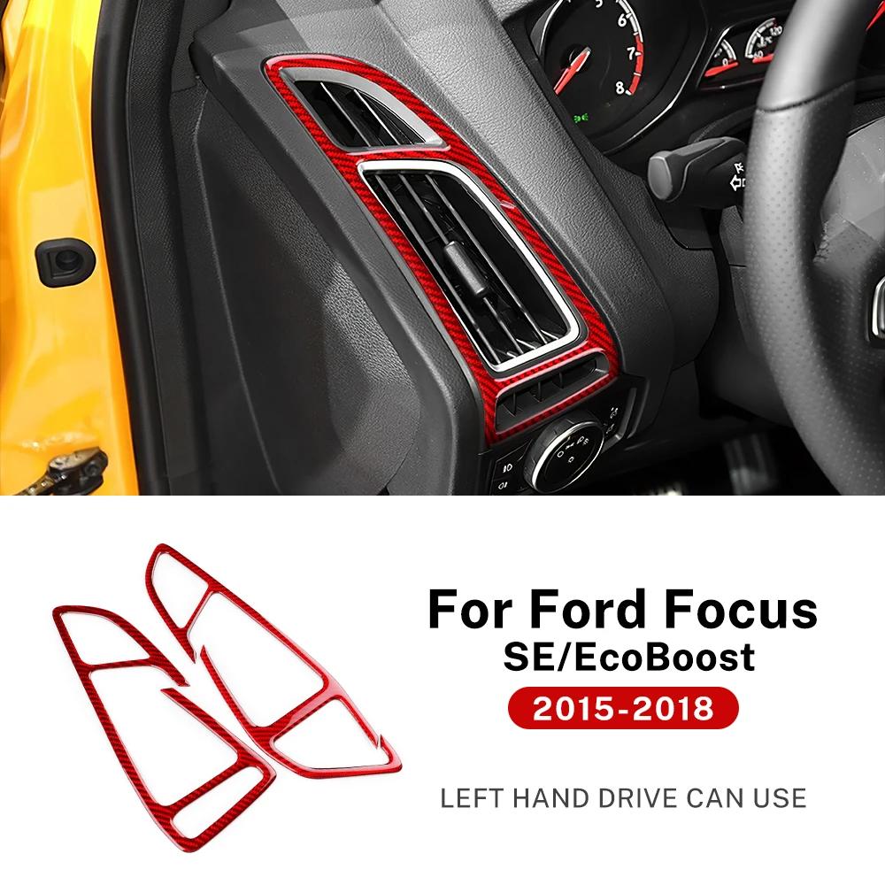 For Ford Focus SE RS ST Ecoboost 2012-2015 2016 2017 2018 LHD RHD Real Soft Carbon Fiber Sticker Car Side of Instrument Outlet