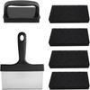Kit de Limpeza Anti-riscos para Grelha 6 Polegadas Raspador de Churrasqueira e Conjunto de Esponjas Para Utensílios Blackstone Seguro Para Superfícies Antiaderentes