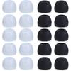 20 Pcs Medium Silicone Earbud Cap Tip Cover Replacement - 10 Black, 10 Clear Title