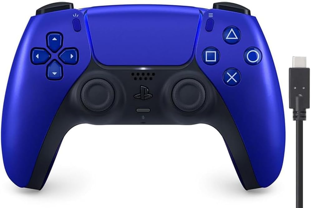 

DualSense Wireless Controller Cobalt Blue PS5 Controller Charging Cable 3m [Genuine Product] (CFI-ZCT1J09) [Amazon.co.jp Bonus]