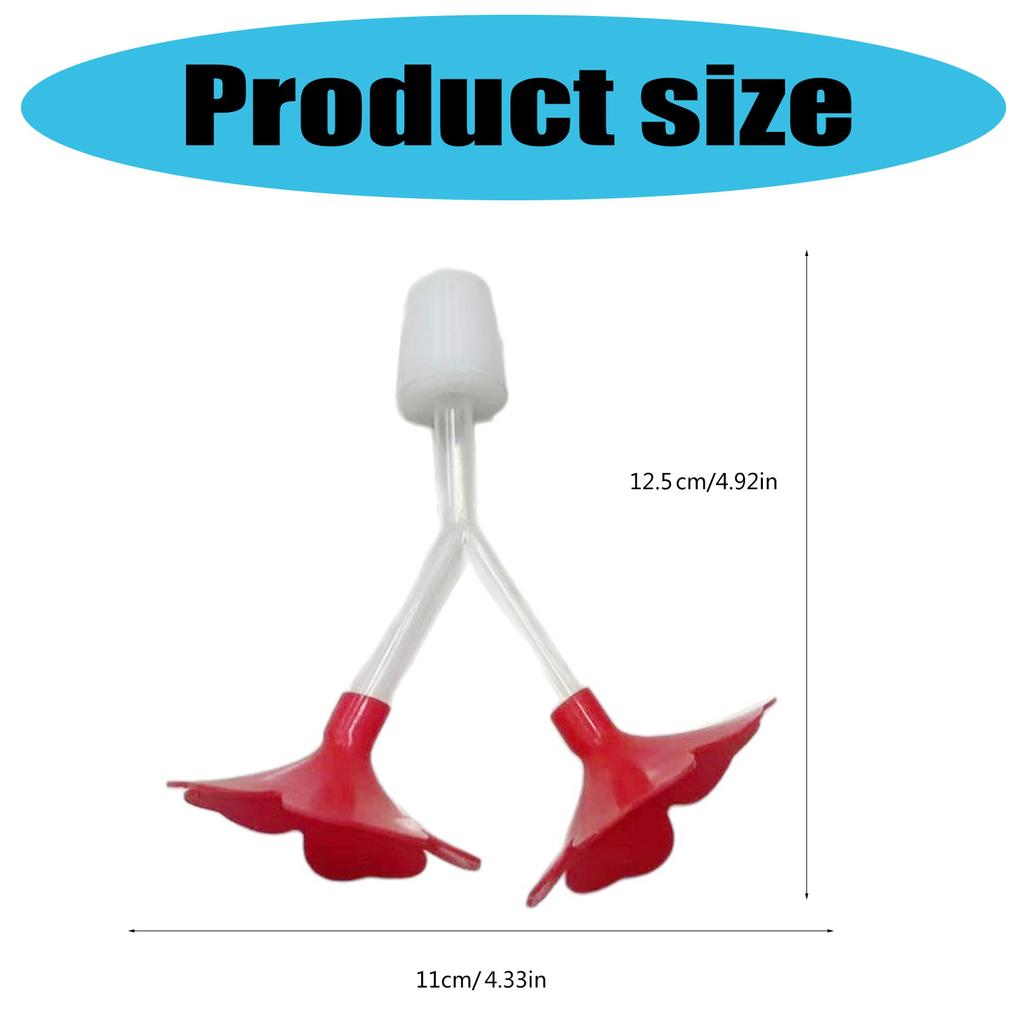 Packung mit 3 Y-förmigen Kolibrifutterspendern, Kunststoff-Blumenfutterauslass für den Außengarten, Vogeltränke, zieht Wildvögel an