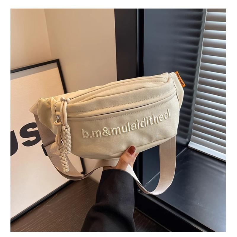 Unisex Canvas Crossbody Bag Able Compact With Multiple Convenient Compartments Suitable For School And Casual Outings