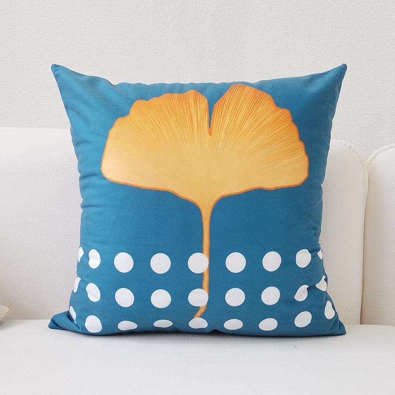 Nordic Ins Style Pillowcase Macaron Color Modern Simple Orange Sofa Car Cushion Cover Cushion Cover Pillowcase