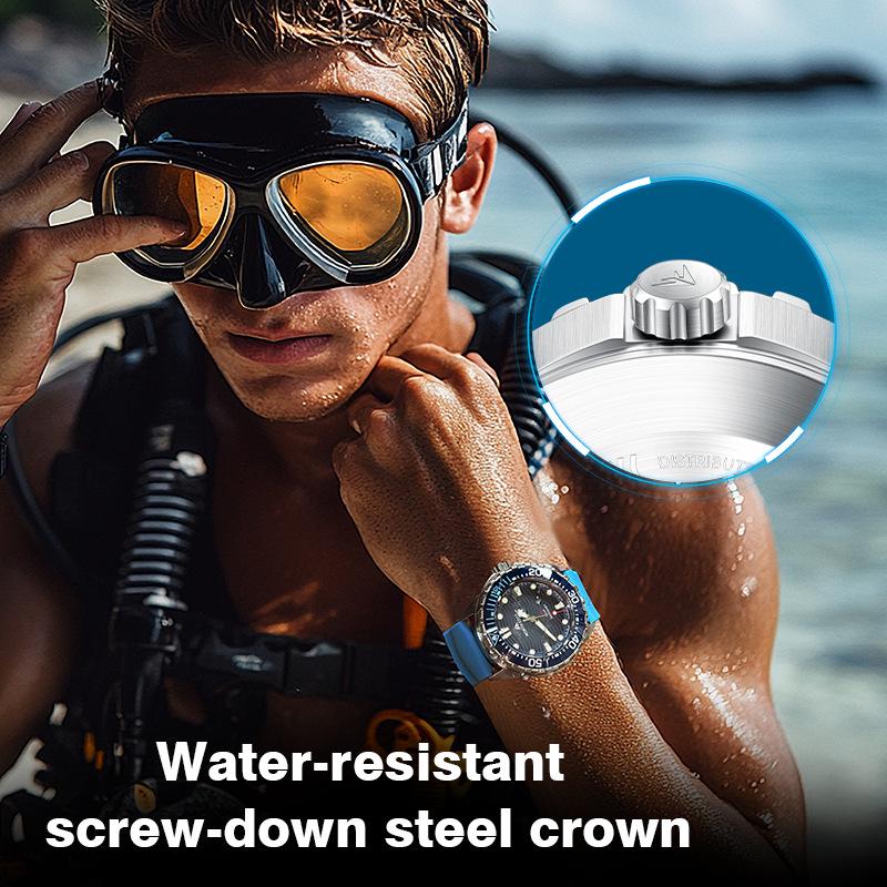 Solar-Powered Stainless Steel Dive Watch