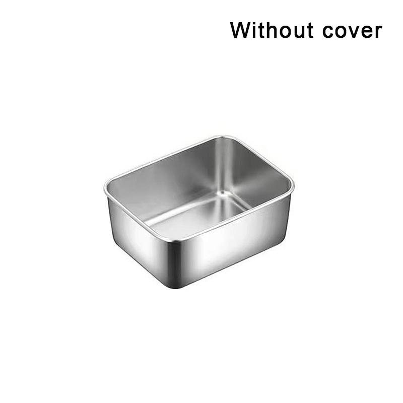 Stainless Steel Refrigerator Food Preservation Box Fruit Bento Meat Airtight Storage Box Kitchen Storage Container Food Storage