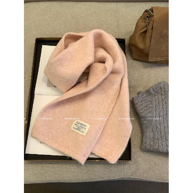 Neu Gestrickte Wolle Gestrickte Kaschmir Schal Für Frauen Paare Neue Vielseitige Feste Farbe Schal