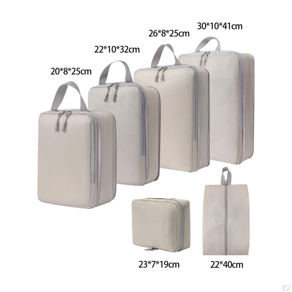 6 Pcs Kompression Verpackung Würfel Zipper Kulturbeutel Kann Aufgehängt Werden Gepäck Taschen Organisatoren für