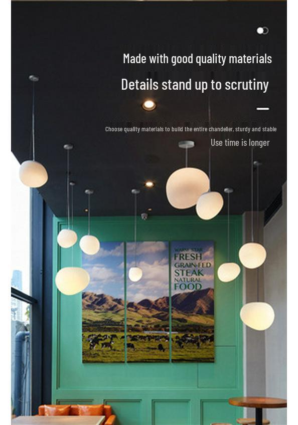 Milky White Round Pendant Lamp for Nail Salons, Cafes, Children's Clothing Stores, and Weddings