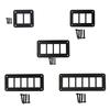 Waterproof Rocker Switch Housing Panel Black Aluminum Bracket for Auto Marine Yacht RV SUV Truck