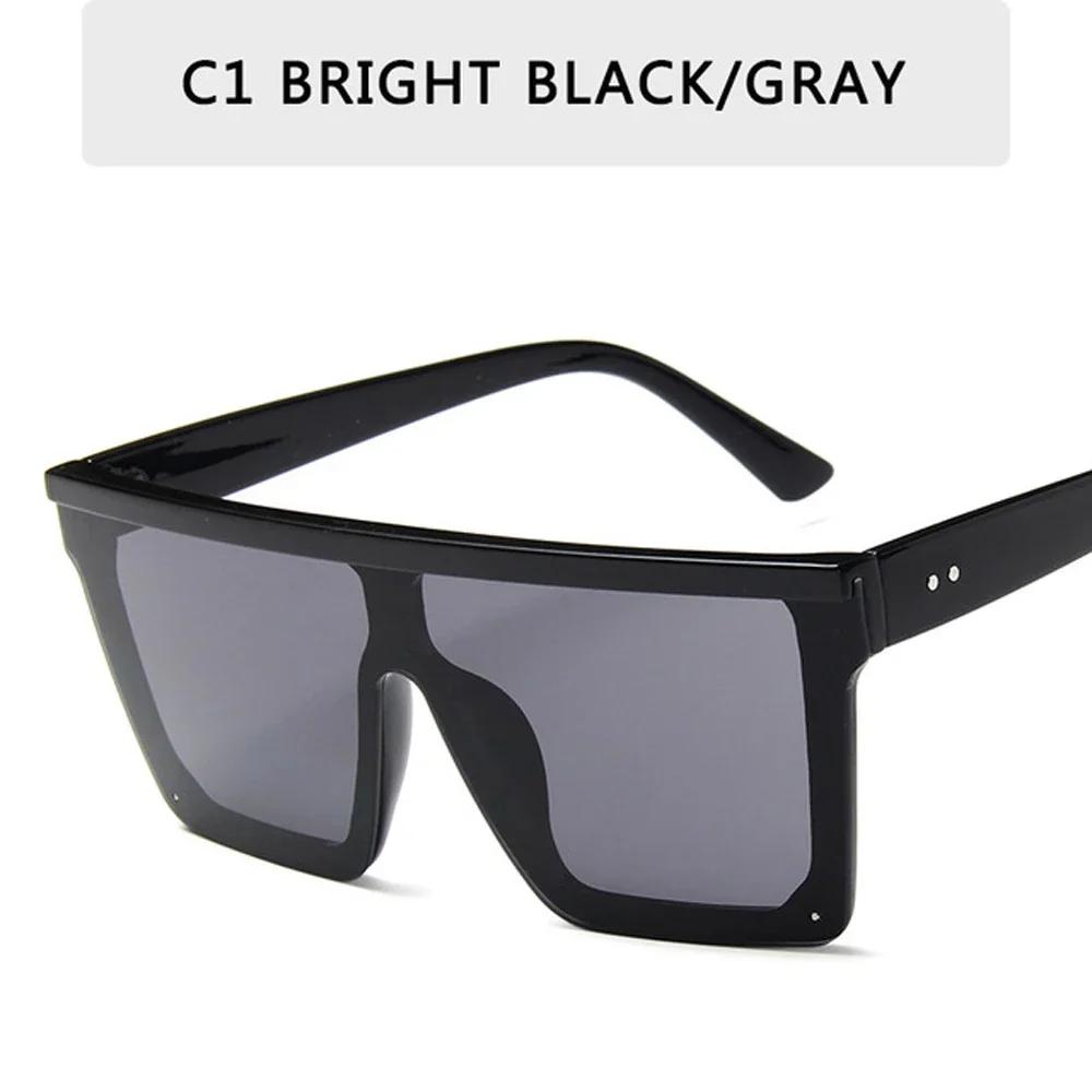Square Sunglasses Women Luxury Vintage Brand Design Sun Glasses Big Frame Mirror Red Purple Eyewear Uv400