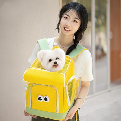Cute Cartoon Cat Front and Rear Double Backpack Dog Going Out Four Seasons Breathable Cat Bag Chest Bag Pet Backpack