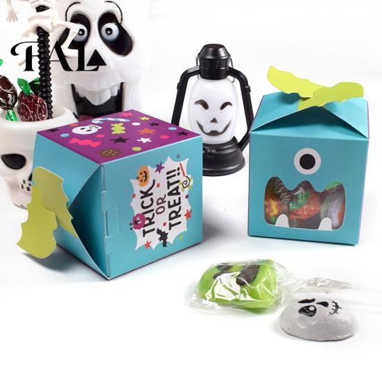 Creative Holiday Souvenir Boxes Cute Halloween Treat Boxes, Party Candy for Cookie Goodie Snack Packaging Containers Gift Packaging, Small Cardboard